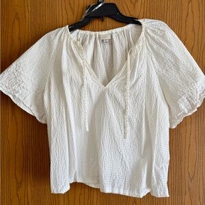 A New Day Textured White Blouse